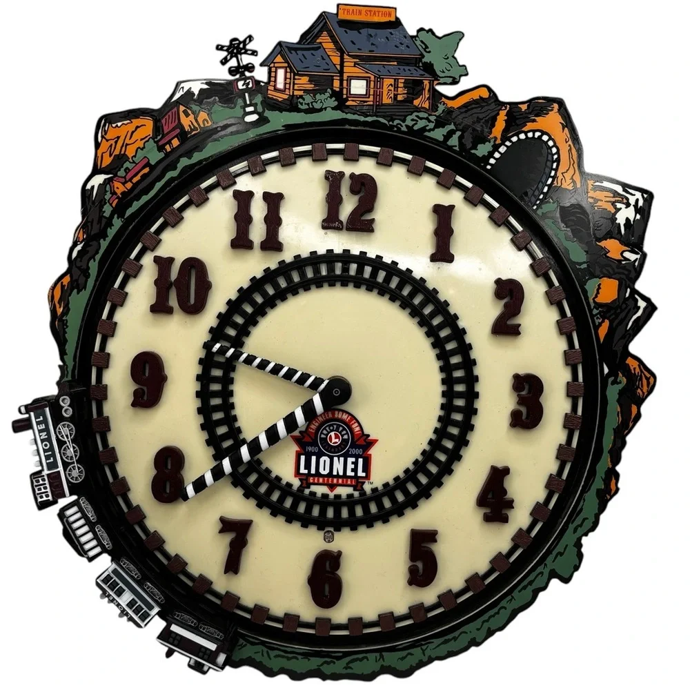 100th Anniversary Lionel Train Animated Wall Clock Train Won’t Go Around Clock